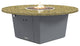 Fire Pit Table 55"D, Natural Gas, Santa Cecillia Granite, Gray