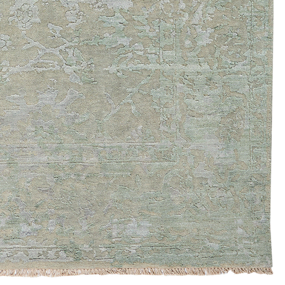 Jain Hand Knotted Area Rug, Celery, 10'x14'