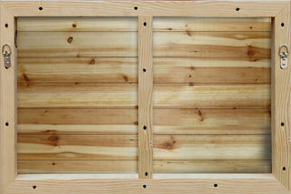 "Sunset Dock" Print on Natural Pine Wood, 60"x40"