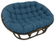 78"X58" Solid Spun Polyester Double Papasan Cushion, Sea Blue
