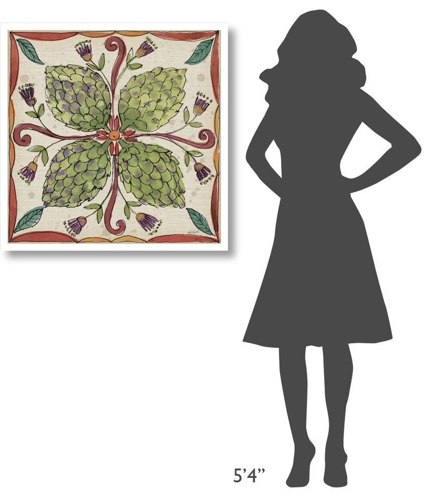 "Farmers Feast Tiles III" Digital Paper Print by Anne Tavoletti, 32"x32"