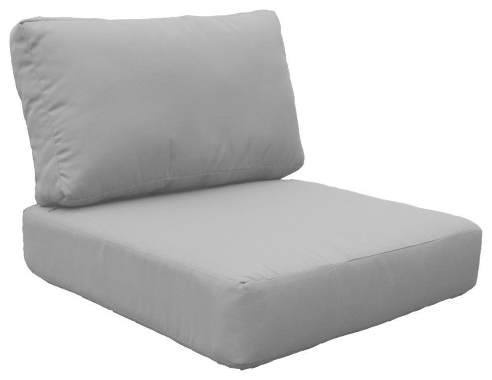 Covers for Low-Back Chair Cushions 6 inches thick, Gray