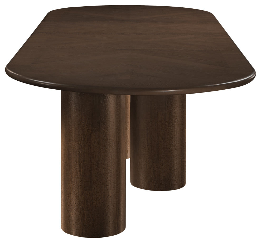 Dolan Rubberwood and Veneer Dining Table, Brown