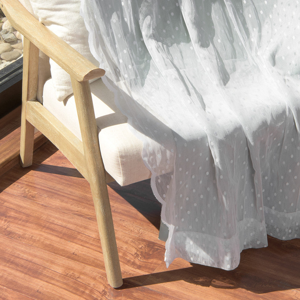 Sheer Pretty Dot and Blackout Curtains, Mint, 52"x84"
