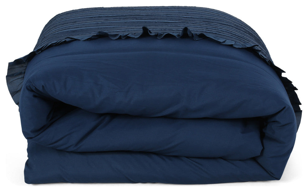 Arian Queen Size Fabric Duvet, Navy