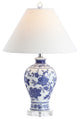 Song 21.5" Ceramic Chinoiserie Floral LED Table Lamp, Blue by JONATHAN  Y