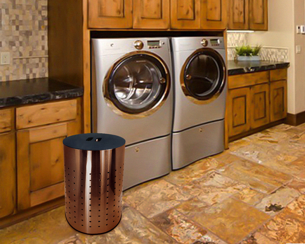 50L Laundry Hamper, Brushed Copper