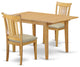 3-Piece Dinette Table Set - Table And 2 Cushion Seat Dining Chairs In Oak