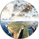Twelve Apostles Sunset, Landscape Photography Disc Metal Wall Art, 36"