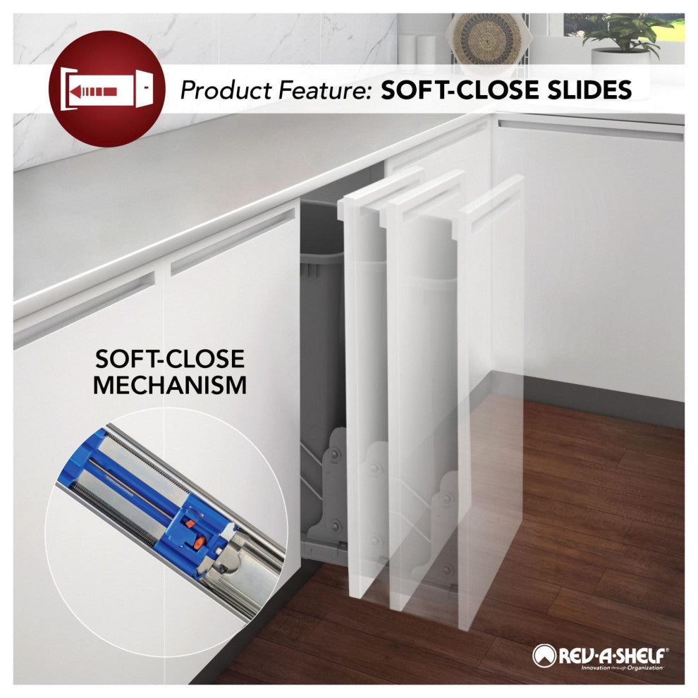Rev-A-Shelf 438-BCSC-3C Wood Classics Soft Close Top Slide 3" - Maple