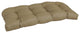 42"X19" U-Shaped Premium Outdoor Tufted Settee/Bench Cushion, Newfound Cafe