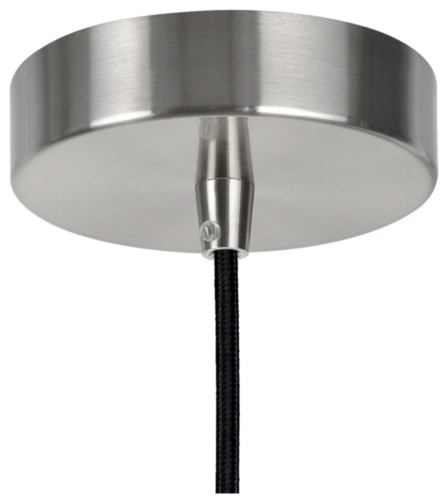 61051-1 Adjustable 1-Light Hanging Mini Pendant Ceiling Light, Satin Nickel