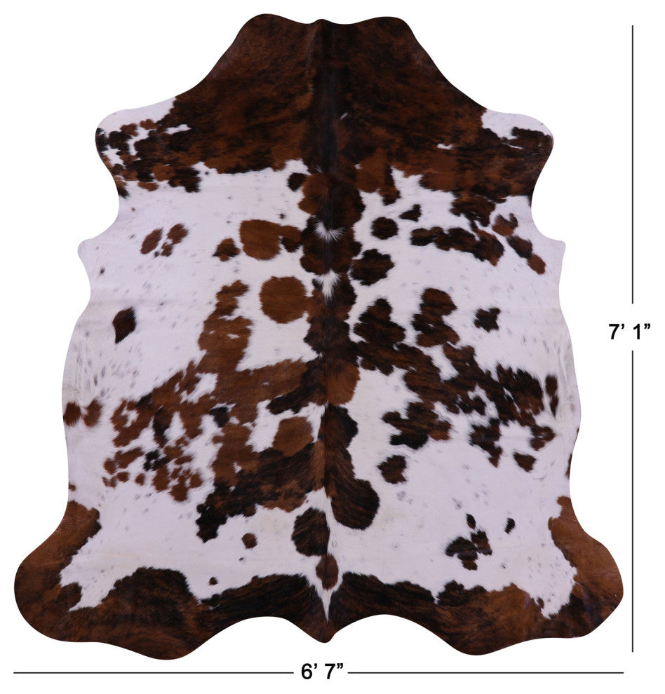 Natural Cowhide Rug 7' 1" X 6' 7" C1998