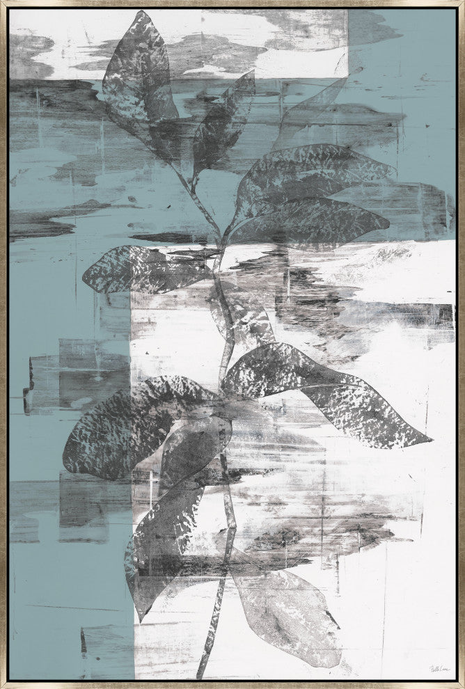 30x45 Vaguely II, Framed Artwork, Silver