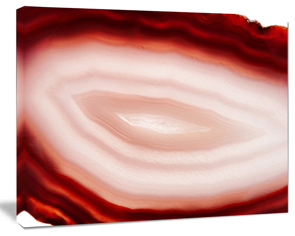Agate with Chalcedony Geological Crystal, Abstract Canvas Artwork, 60"x28"