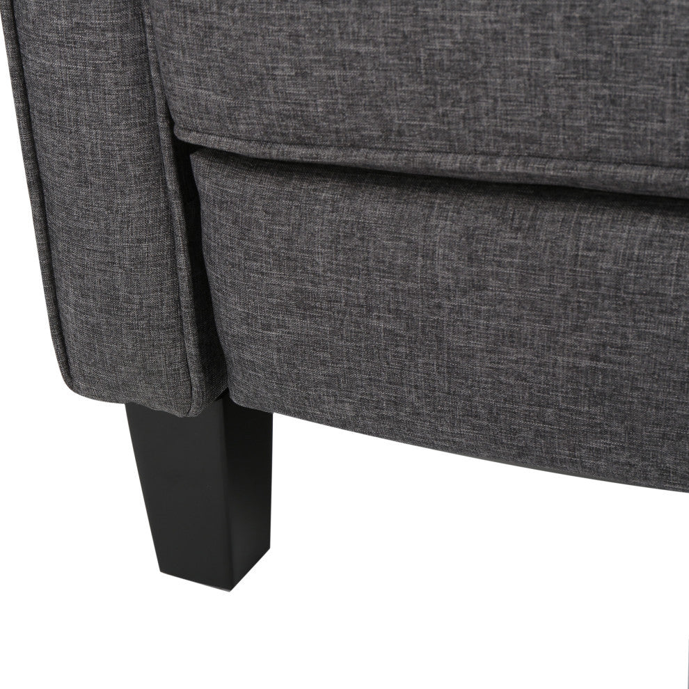 Susan Fabric Recliner, Set of 2, Smoke and Dark Brown