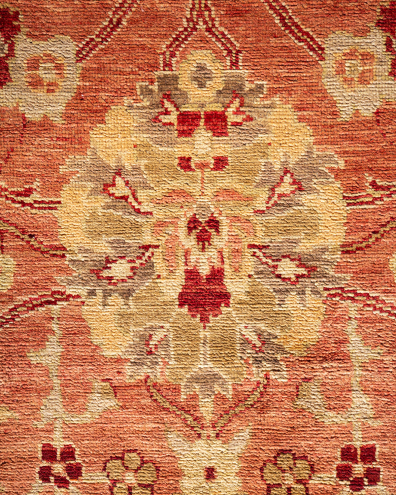 Eclectic, One-of-a-Kind Hand-Knotted Area Rug Pink, 7' 10" x 10' 1"