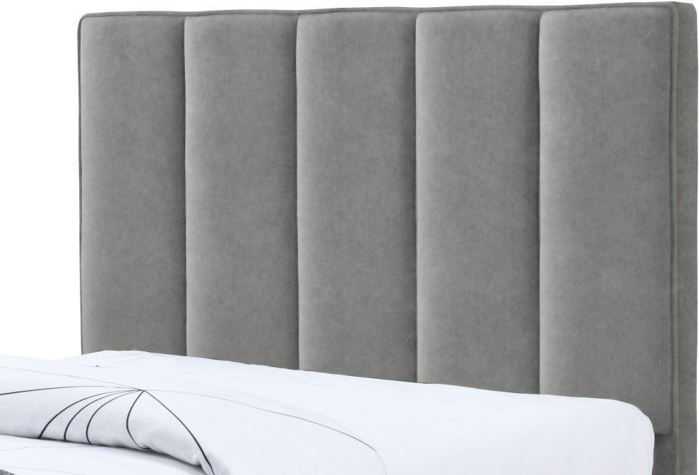 Hudson Beige Faux Leather Twin Trundle Bed, Gray