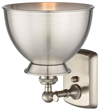 Adirondack 1-Light 8" Wall-Mounted Sconce, Brushed Satin Nickel Shade