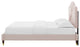 Platform Bed Frame, Full Size, Velvet, Pink, Modern Contemporary, Bedroom Master