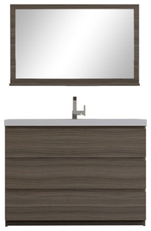 Paterno 60" Double Bathroom Vanity With Sink, Gray