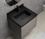Dyconn Faucet 25" Solid Surface Vanity Top, Black