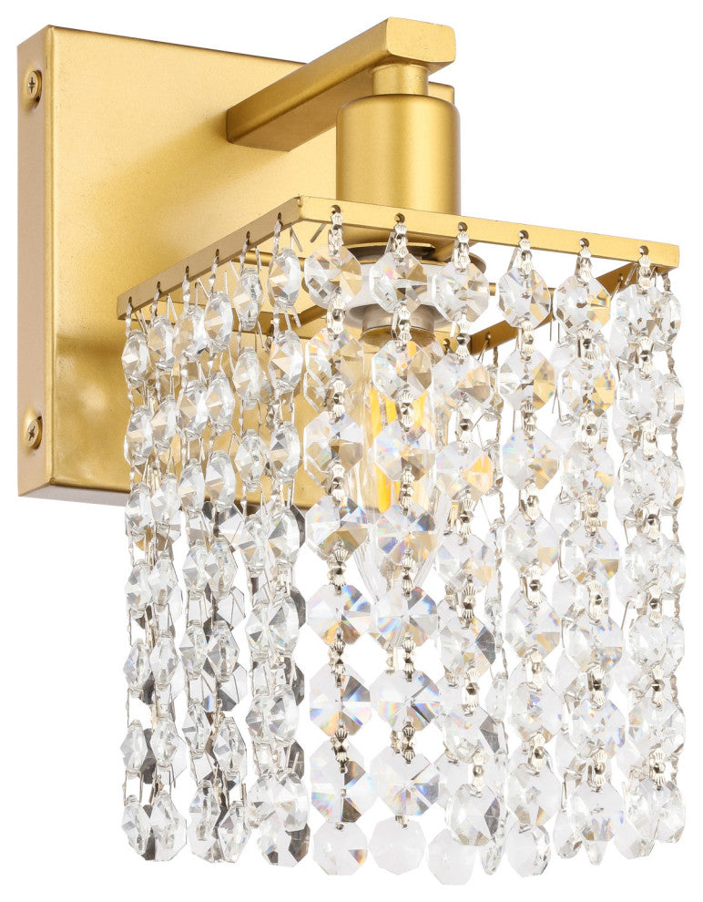 Elegant Lighting LD7006 Phineas 8" Tall Bathroom Sconce - Brass