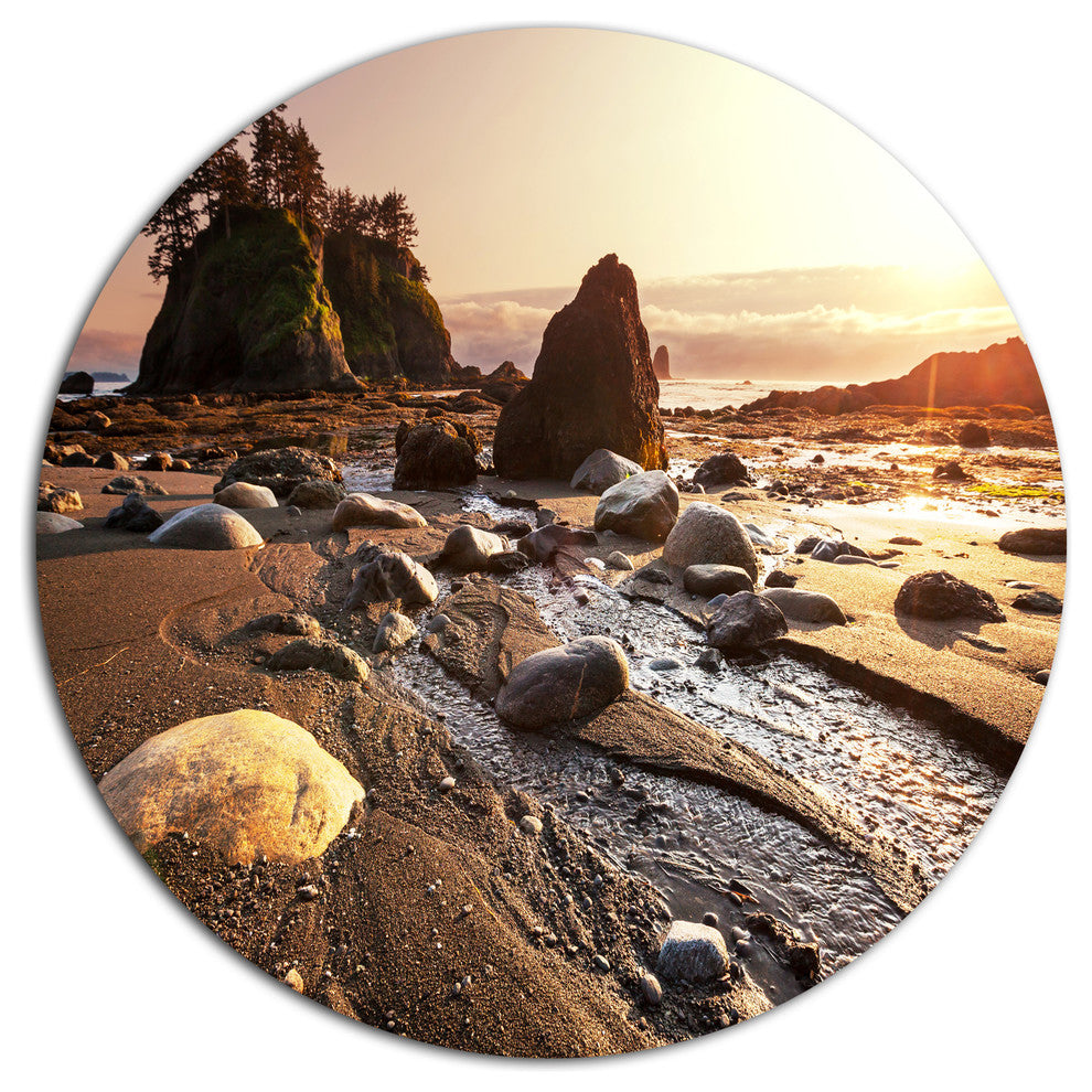 Olympic National Park Coast, Seashore Round Wall Art, 36"