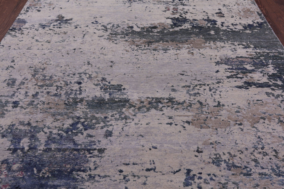 Abstract Handmade Wool & Silk Rug 7' 10" X 10' 4" - Q15533