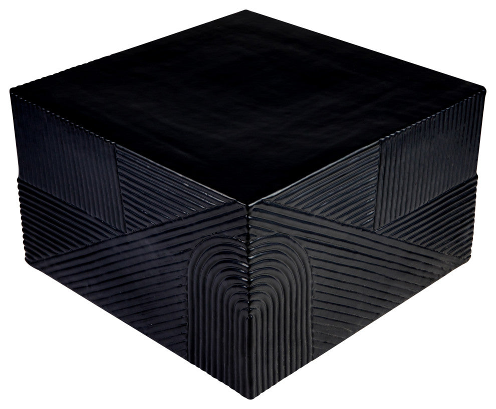 Provenance Serenity Textured Square Table 24", Coal