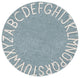 ABC Washable Rug, Vintage Blue/Natural