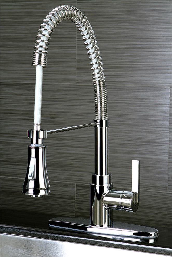 Gourmetier Single-Handle Pre-Rinse Kitchen Faucet, Polished Chrome