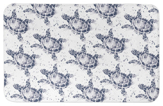 Splatter Sea Turtle Navy 21x34 Bath Mat