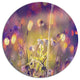 Beautiful Flowers In Meadow, Floral Disc Metal Artwork, 11"