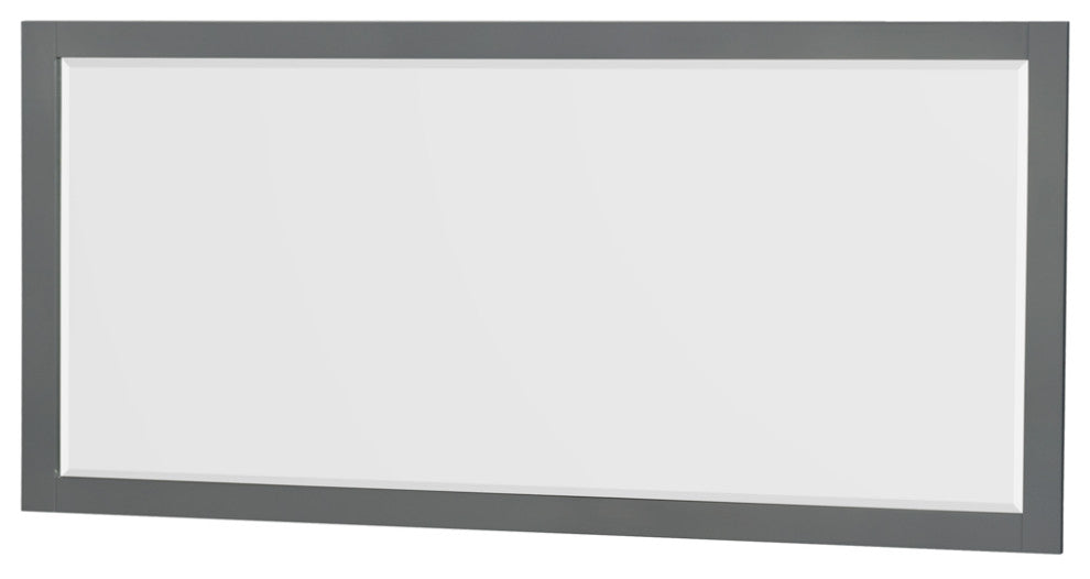80"DBL Vanity Dark Gray, Carrara Cult. Marble Countertop, Sinks, 70"Mirror