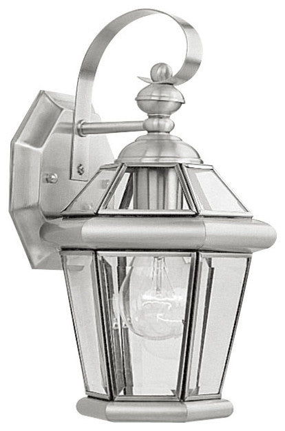 Georgetown Outdoor Wall Lantern, Brushed Nickel