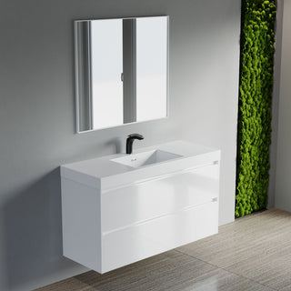 Wright 48" Single Bathroom Vanity Set, Gloss White