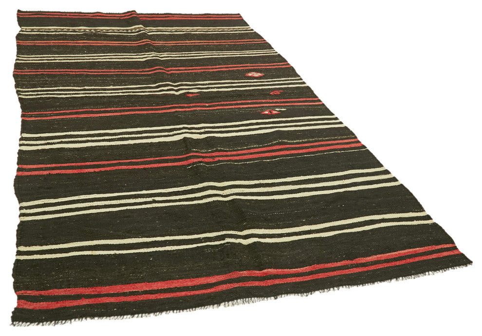Rug N Carpet - Handmade Anatolian 5' 7'' x 10' 0'' Vintage Goat Hair Kilim Rug