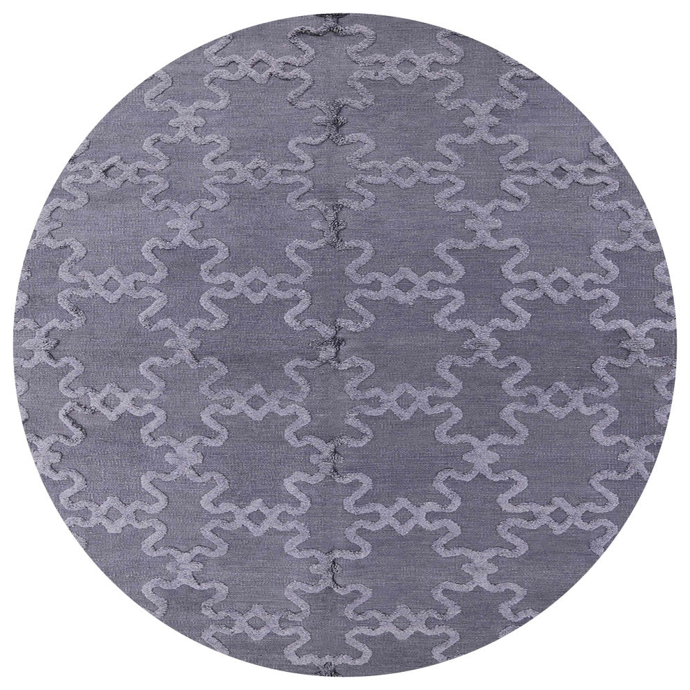 Ahgly Company Indoor Round Mid-Century Modern Area Rugs, 8' Round