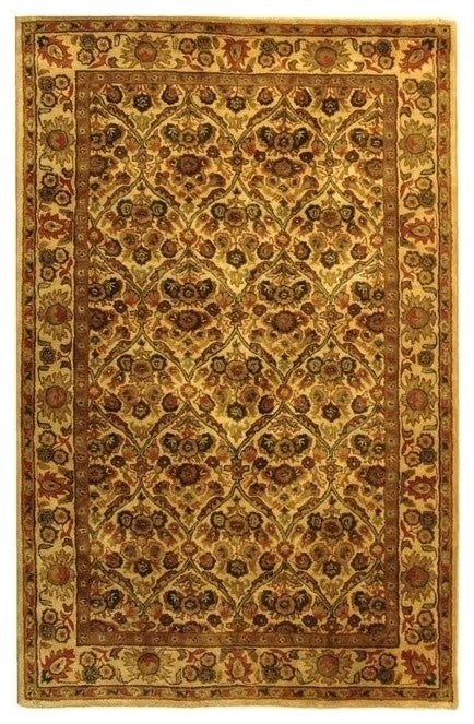 Safavieh Antiquity Collection AT51 Rug, Gold, 3'6" Round