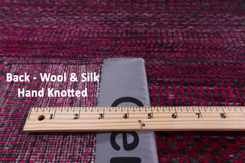 Super Savannah Gabbeh Wool and Silk Hand Knotted Rug 9' 10" X 19' 9" Q6114