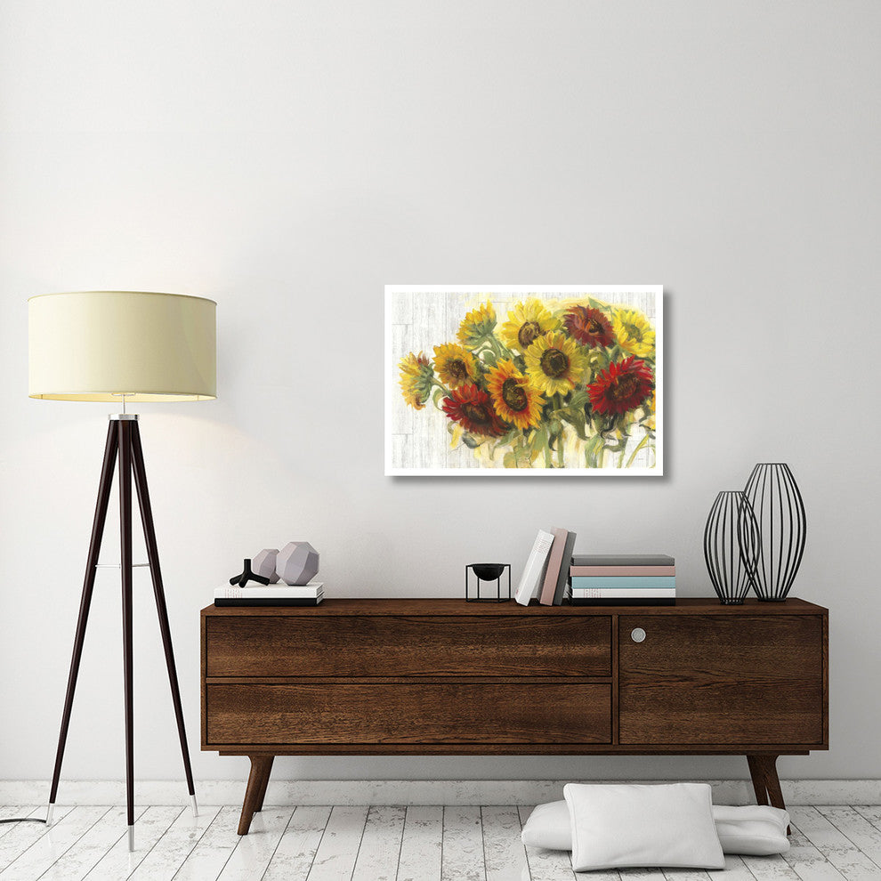 "Gathering Sun Crop on Wood" Digital Paper Print by Carol Rowen, 38"x26"
