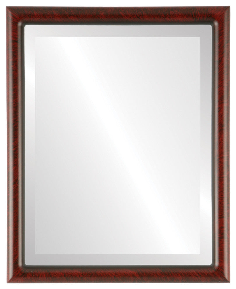 Pasadena Framed Rectangle Mirror, Vintage Cherry, 21"x25"
