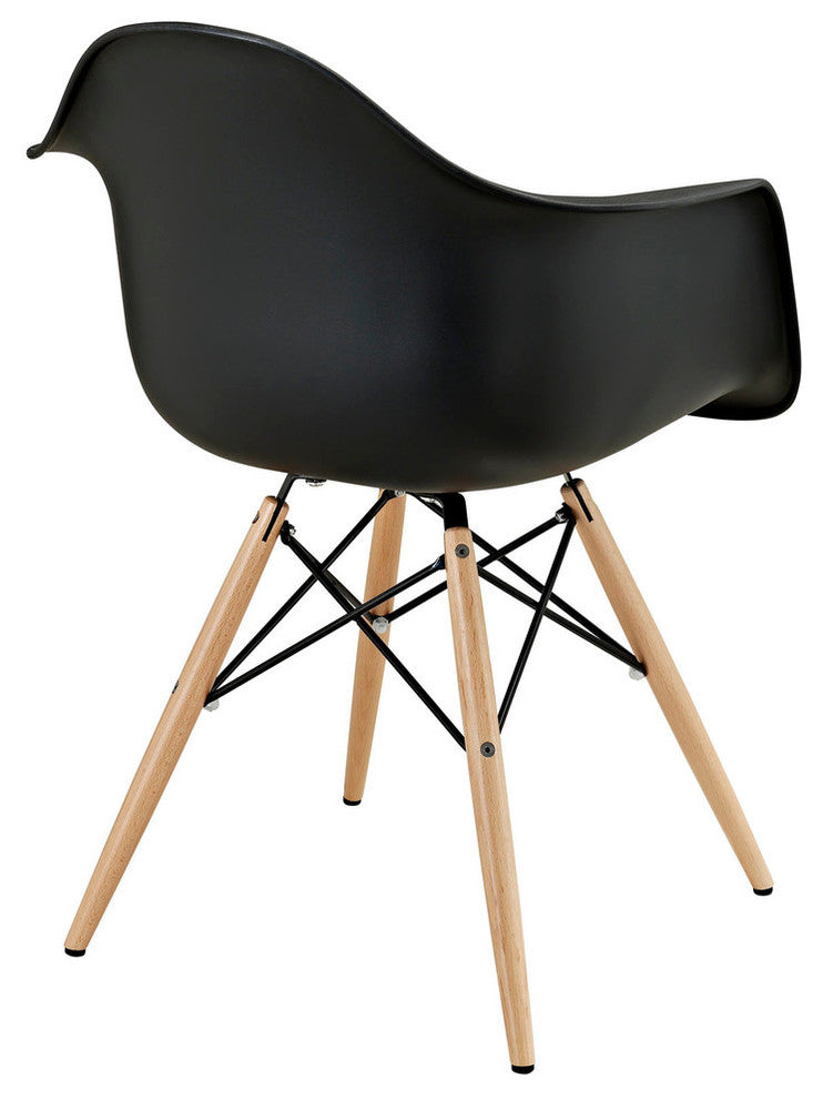 Modern Contemporary Living Room Dining Armchair Set of 2 Black