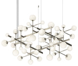 Sonneman 2065-61 Nebula 48 Light 61"W LED Abstract Chandelier - Satin Nickel