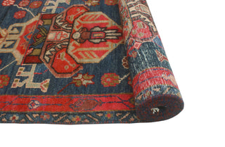 Fine Vintage Distressed Aeker Navy/Purple Runner, 2'3x9'9