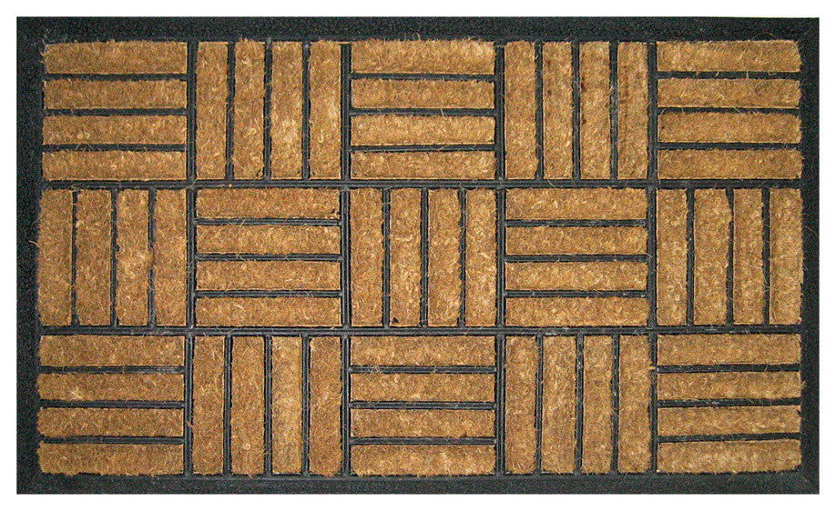 Entryways Criss Cross Recycled Rubber Bootscraper Doormat, 18 x 30 Inch