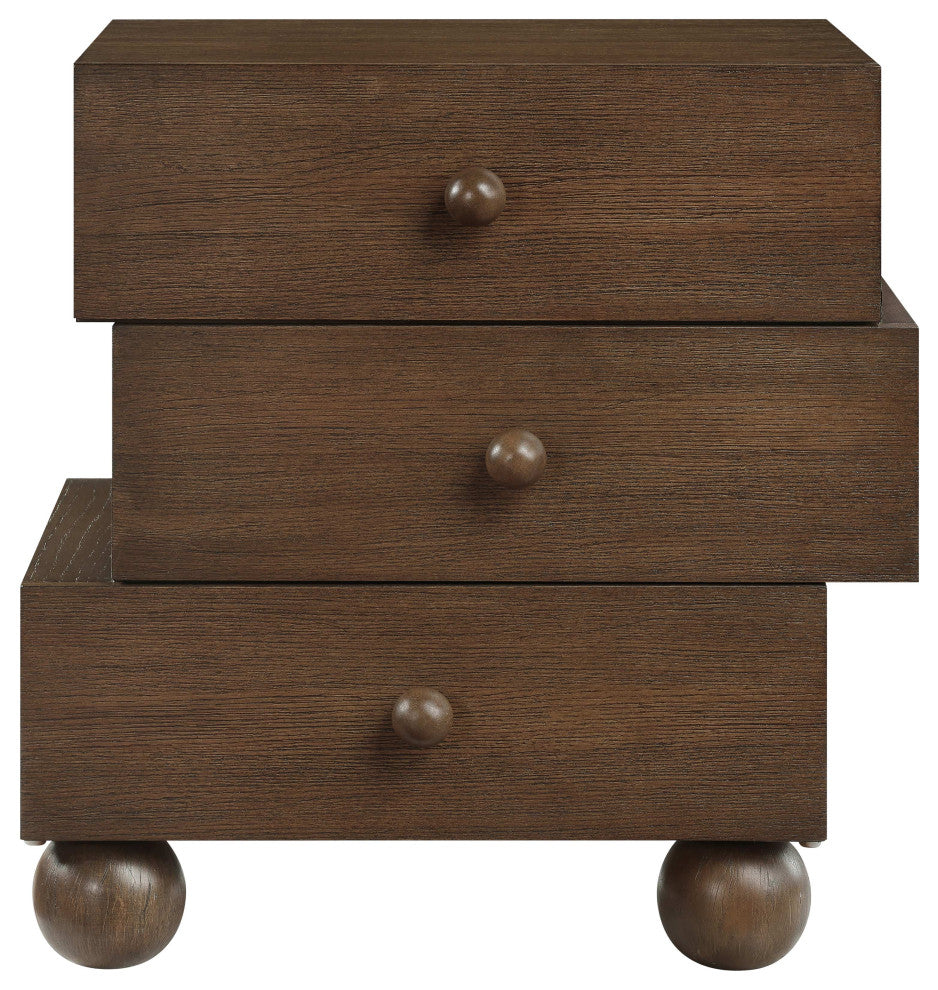 Askew Oak Veneer Nightstand, Brown