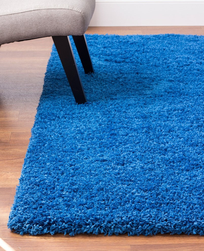 Louann Solid Shag Rug - Dark Blue - 5' X 8'