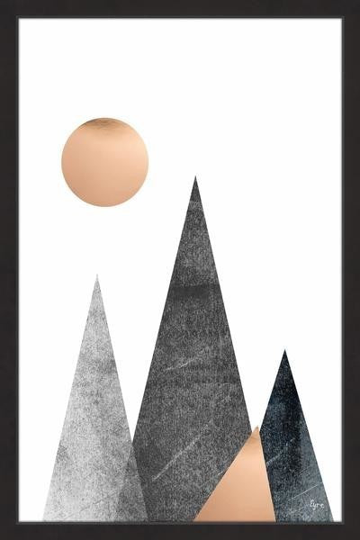 "Steep Mountains" Framed Painting Print, 30"x45"